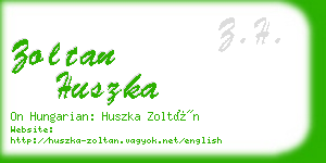 zoltan huszka business card